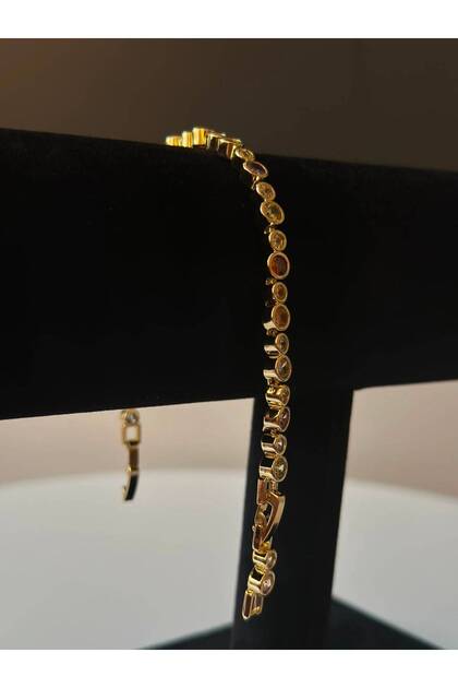 Gold Plated Round Stone Classic Waterway Women's Bracelet