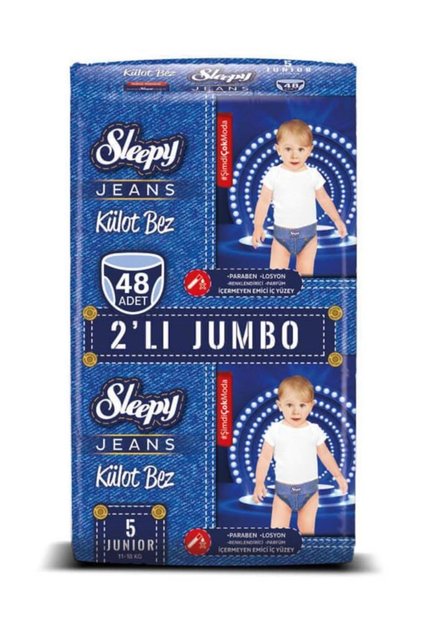 Jeans Panties Diaper Size 5 Junior 2-Pack 48 Pieces (11-18kg)