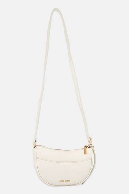 Women Brand Logo Cross Body Bag, Ivory
