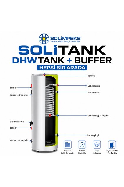 200L SOLİ TANK DHW TANK + BUFFER - BOYLER