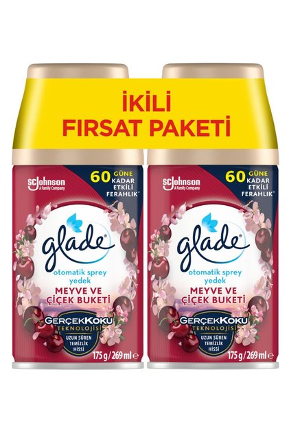 Otomatik Sprey Yedek, 2'li Paket, Meyve ve Çiçek Buketi, 269ml (2 Yedek)