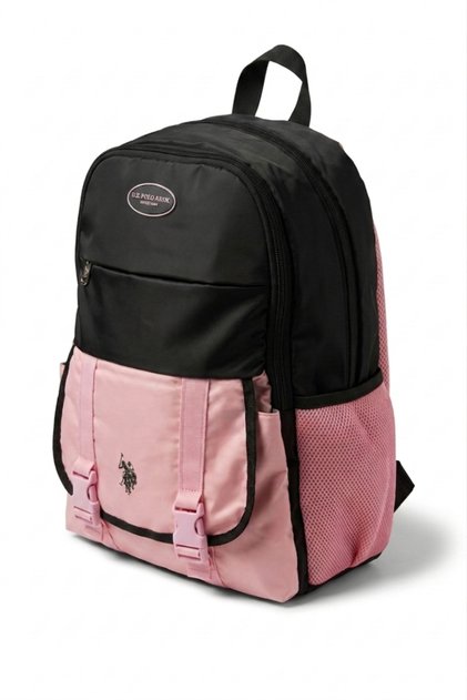 Girl's Backpack with Buckle, Mesh Side Pockets, Multi-Compartment School Bag Plcan26082