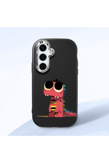 Black Silicone Case Compatible with Samsung Galaxy S25 with Shock-Absorbing Camera Protections