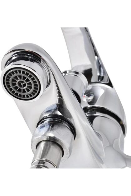 Baterie de dus cu pipa fixa, Hydrotech, Cartus Ceramic 40mm, 500.000 de cicluri, Monocomanda, Crom lucios