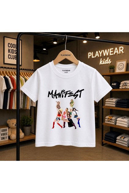 Manifest V1 Printed 100% Kids Unisex T-Shirt 5 6 -7 8-9 10 -11 12 Years Old