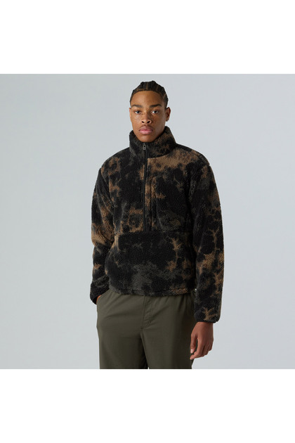 Extreme Pile Printed Pullover Men's Black Fleece