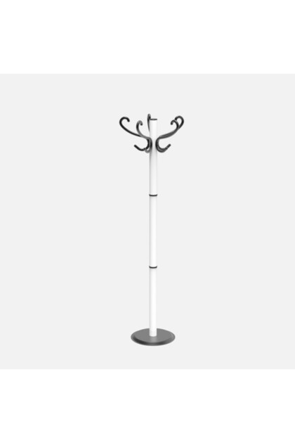 Standing Coat Rack with Hangers White