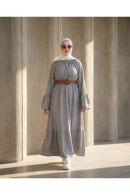 Linen Zanar Straw Fabric Dress