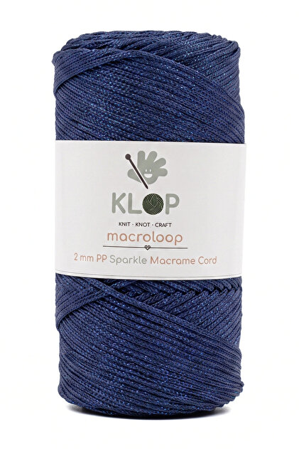 Simli Polyester Makrome 2 Mm No: 4 200 Gr - 190 M Supla Ip ve Çanta İpliği Lacivert