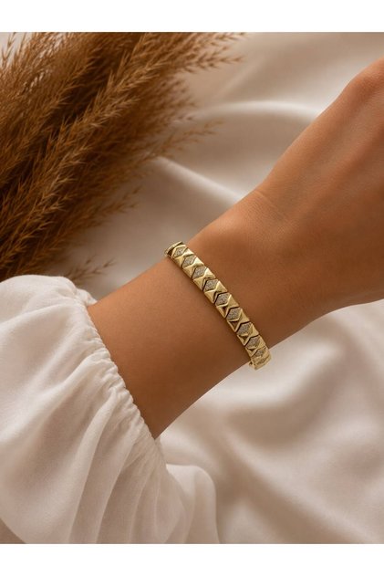 14K Kuyumcu Model Xupıng Çelik Bileklik