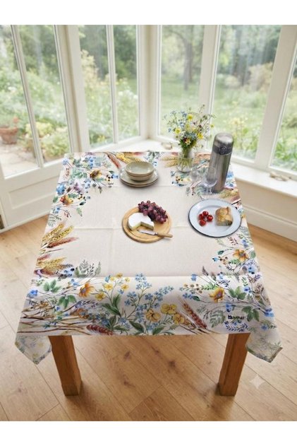 Wheat Shoots Jacquard Woven Tapisered Decorative Tablecloth 130*140