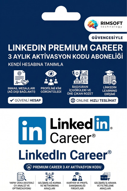 3 Aylık LinkedIn Premium Kariyer Planı | Kendi Hesabınıza Yükseltme Bağlantısı