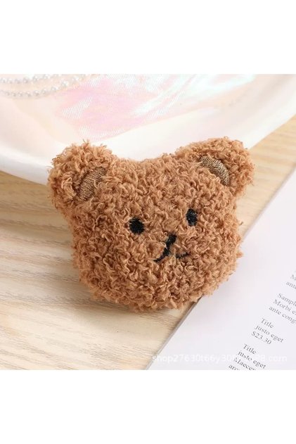 Popsocket Plush Bear Phone Holder with Adhesive Epoxy Surface Finger Holder Stand