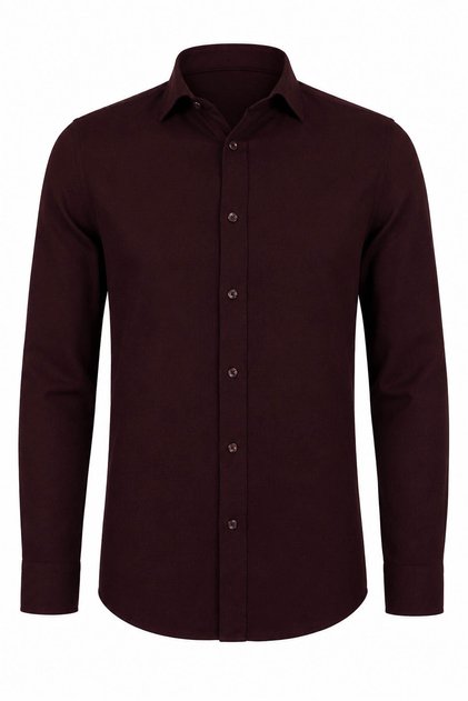 Long Sleeve Brown Men's Shirt 9505