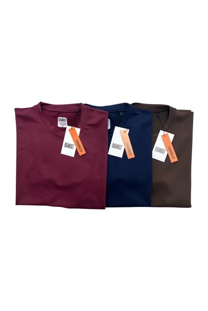 Men's 3-Piece Set Premium Modal Fabric Regular Fit Basic T-Shirt