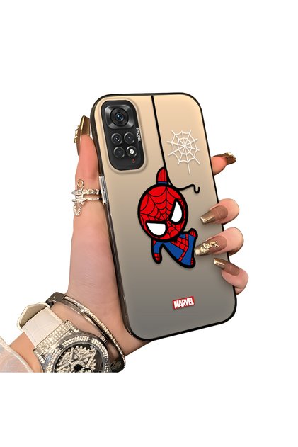Redmi Note 11 Compatible Silicone Edge Hard Back Case Couple Phone Case Spider Man Patterned