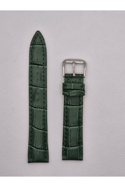 18mm Yeşil Deri Saat Kayışı