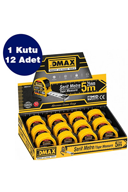 Prof Şerit Metre 5mt*25mm, 12 Adet, 1 Koli
