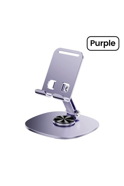 K62 PURPLE Elough 360° Rotation Portable Tablet Holder For iPad iPhone 15 Xiaomi Folding Lazy Deskto