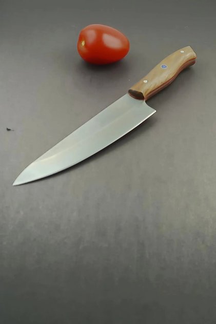 Bıçakçılık N690 Profesyonel "Master" Şef Bıçağı - Koyu Kök Ceviz Kabze (29 cm)