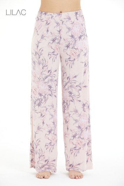 Women's Floral Patterned 100% Viscose Pajama Bottoms