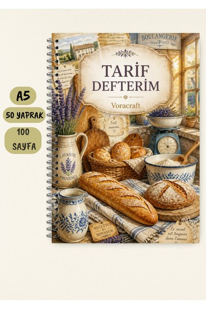 Cooking Recipe Book, 50 Sheets / 100 Pages, A5 / Wire Spiral Trf0066