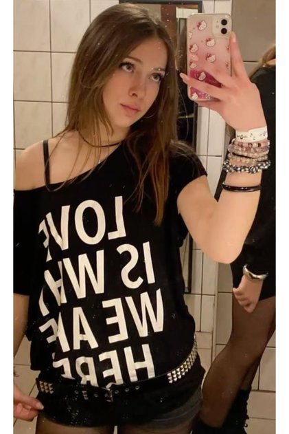 Gothic Kayık Yaka And Bisiklet yaka Street Wear Styler Woman T-Shirt Tee Trend Top10 Supertee Design