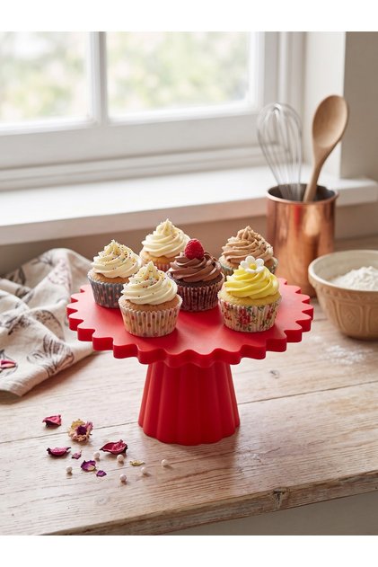 Cupcake ve Tatlı Sunum Tepsisi | Modern Yivli Kek Standı