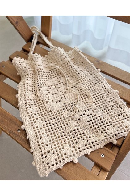 Örme gül desen çanta & dantel gül desenli Vintage kol çantası miu çanta
