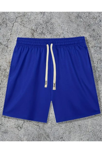 New Season Printless Solid Color 2 Thread Double Pocket Boys' Bermuda Shorts