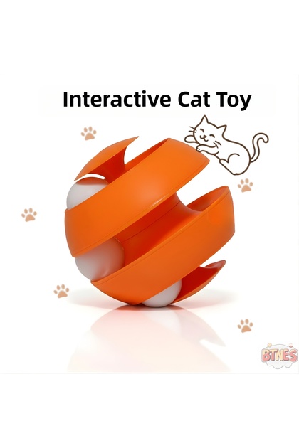 Cat Toy - 3-Layer Interactive Rotating Ball Cat Exercise Ball Pet Catball