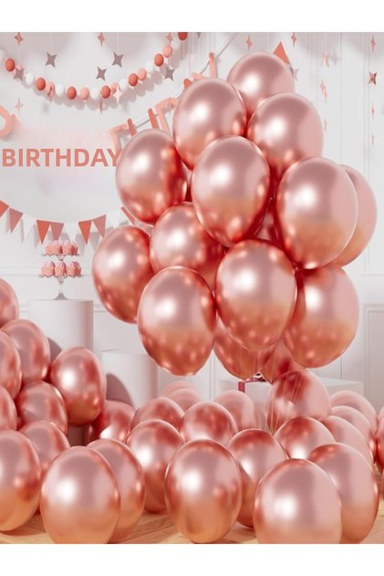 Rose Gold Metallic Balloons Shiny Party Balloon Graduation, Wedding, Birthday, Party Decoration