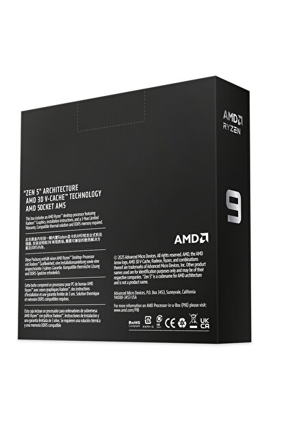 Amd Ryzen 9 9950X3D2 4.30GHz 16 Çekirdek 192MB Önbellek Soket AM5