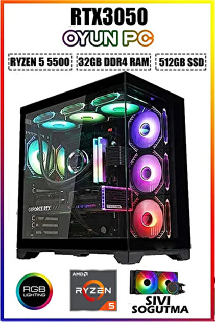 IZOLY Dexter Ryzen 5 3500x 16gb 512ssd M.2 Nvme 4gb Rx550 Oyuncu