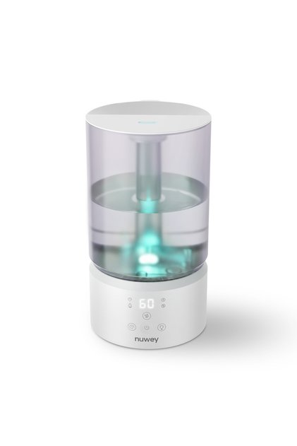by Nutricook Digital Humidifier 4L for Bedroom & Baby Room | Cool Mist for Home, Office & Plants | 7-Color Light, Aromatherapy Tray | Up to 60H for 50㎡ | Auto Shut-Off, 360° Nozzle | 3-Yrs