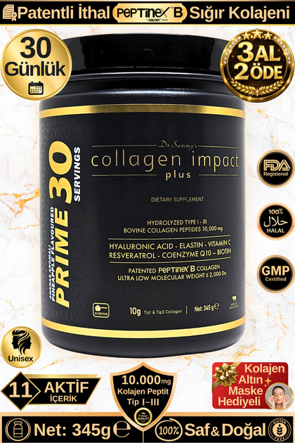 glutathione 10000 mg Dr.Sammy's Powdered Collagen Peptide 10,000 Mg Type 1-3 Pure Hydrolyzed Bovine Collagen | Prime 30 Day Dietary Supplement | Hyaluronic Acid | Vitamin C | Coenzyme Q10 | Biotin | Zinc | Resveratrol | Glutathione