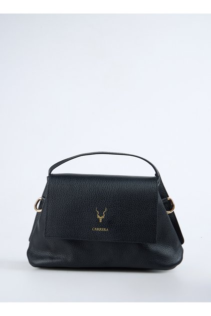 Black Women's Leather Crossbody Bag Carbyn10 Flt