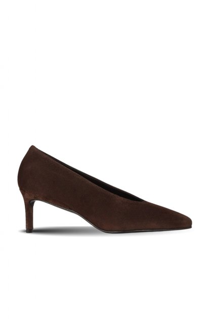 Brown Suede Women's Heeled Shoes 39Wa2881