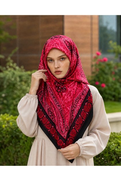 Premium Bursa Silk Patterned Scarf