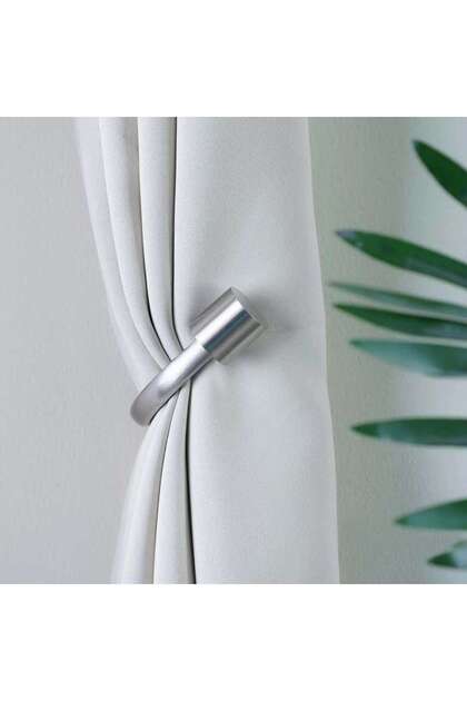 Barrel 2-piece Tieback-satin Silver