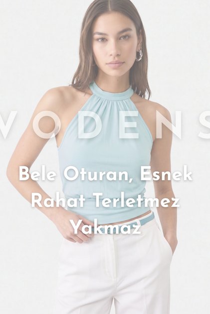 Bele Oturan %97 Pamuk Bağcıklı Bluz - Siyah 3