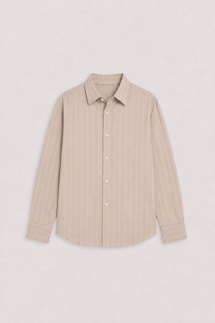 Mink Modal Blend Striped Men's Shirt