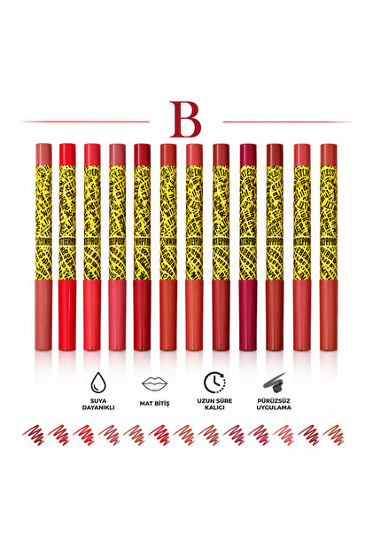 Permanent Waterproof Lip Liner 12 Colors