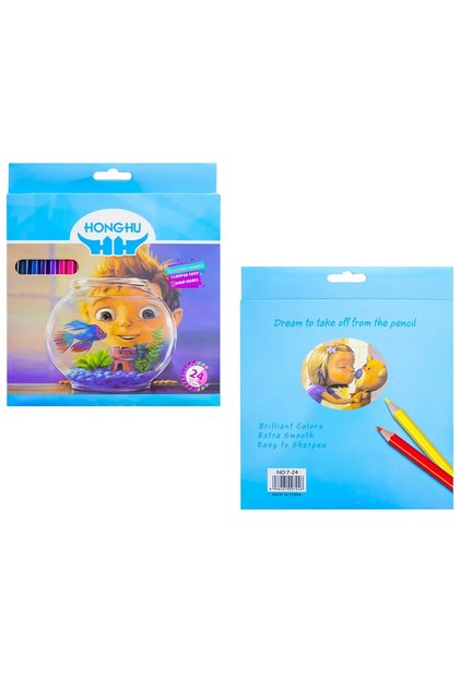 Creioane colorate, 24 buc/set - HONGHU