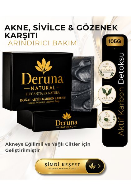 Aktif Karbon Sabunu | Siyah Nokta Karşıtı Detoks Bakım | Soğuk Proses [110g]