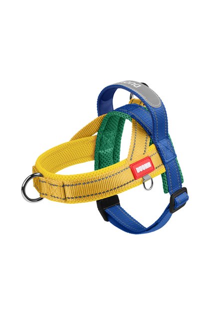 L blue yellow Dog Pet Chest Harness Wide Webbing Two-Color Contrasting Four Seadon Dog Harness Nylon
