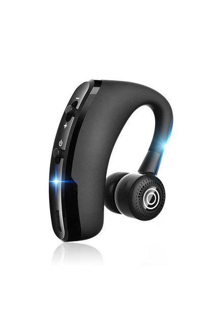 V9-Black Wireless Bluetooth 5.2 Earphone Waterproof Sport Noise Reduction Headphone With HD Mic Mini