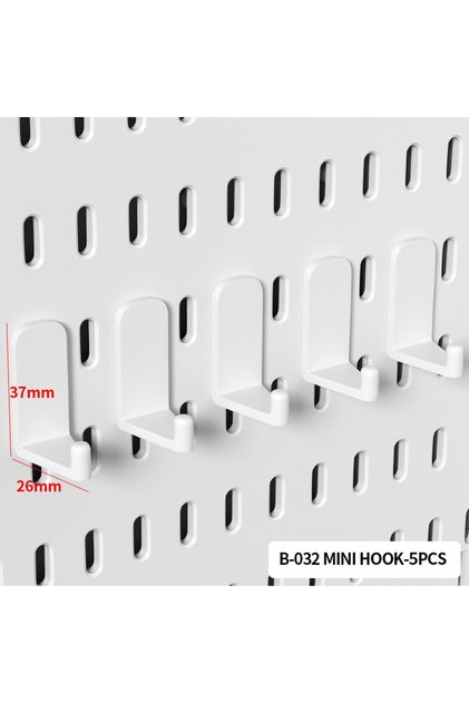 W MINI Hook-5pcs Nordic-Style Display Shelf Background Wall Storage Board: Simple Drilled Room Creat