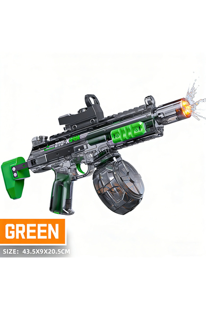 MP5K green Simulated Firing and Recoil Electric Water Gun Toys Children Automatic Sensor Lights Wate