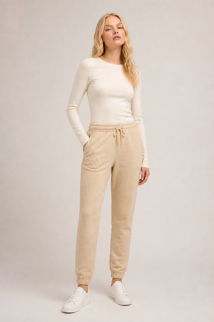 Women's Jogger Leggings Beige 3013